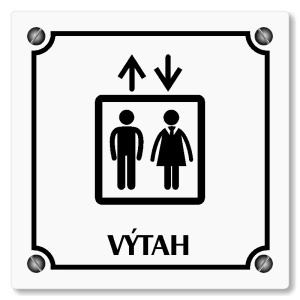 Výtah, 80x80mm, bílá, Kansas